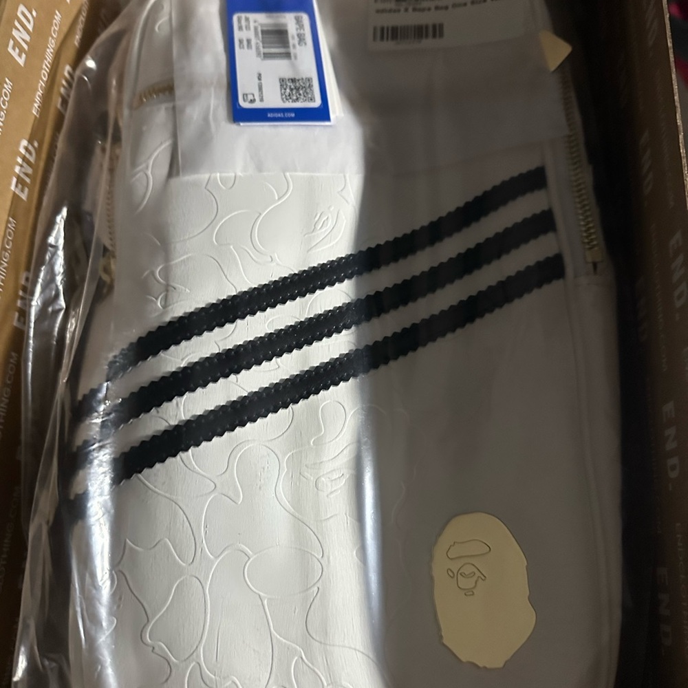 Adidas Bape Collab White Crossbody Bag